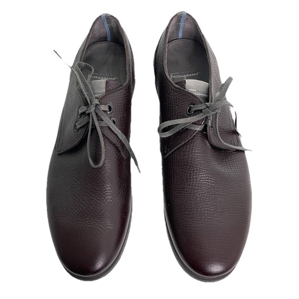 Salvator Ferragamo World Brown Soft Soled Casual Lace up Shoes Size 8.5 D/E - Picture 2 of 6
